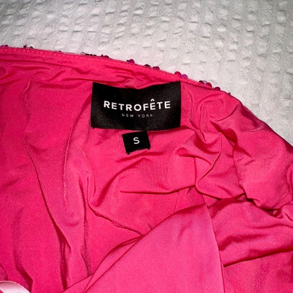 Retrofete Bright Pink Sequin Dress Size Small - Picture 4 of 4